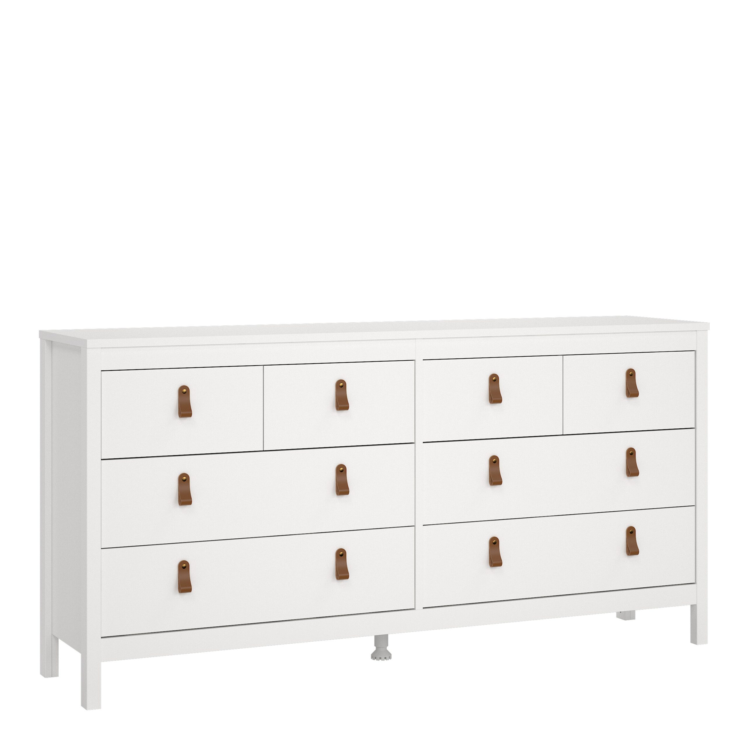 725796634949_1 Barcelona Double Dresser 4 Drawers in White - Image 1