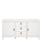 Barcelona Sideboard 2 Doors 3 Drawers in White - Image 2