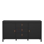 Barcelona Sideboard 2 Doors 3 Drawers in Matt Black - Image 2