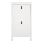 Barcelona Shoe Cabinet 2 Flip Down Doors in White - Image 2
