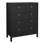 Madrid Chest 3 Drawers in Matt Black