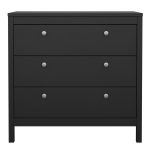Madrid Chest 3 Drawers in Matt Black - Image 2