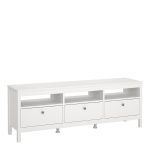 Madrid TV Unit 3 Drawers in White - Image 3