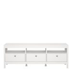 Madrid TV Unit 3 Drawers in White - Image 2