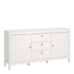 Madrid Sideboard 2 Doors 3 Drawers in White - Image 3
