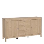 Madrid Sideboard 2 Doors  3 Drawers in Jackson Hickory Oak - Image 3