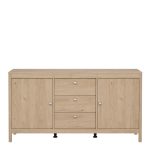 Madrid Sideboard 2 Doors  3 Drawers in Jackson Hickory Oak - Image 2