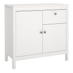 Madrid Sideboard 2 Doors 1 Drawer in White - Image 3