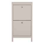 Madrid Shoe Cabinet 2 Flip Down Doors in Cashmere - Image 2
