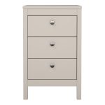 Madrid Bedside Table 3 Drawers in Cashmere - Image 2