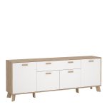 Ikast Sideboard 4 Doors  1 Drawer in Jackson Hickory and White - Image 3
