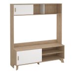 Ikast TV-Wall Unit with 2 Sliding Doors in Jackson Hickory and White - Image 2