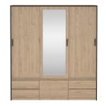 Line Wardrobe with 2 Sliding Doors 1 Sliding Door with Mirror - Image 3