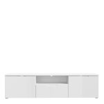 Sienna TV Unit  in White/White High Gloss - Image 2