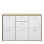 Best Chest Storage Cabinet with 2 Drawers and 5 Doors in Artisan Oak/White - Image 2