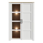 Bohol Display Cabinet inc. 2x LED Lights in Riviera Oak/White - Image 2