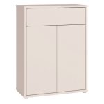 Alice Springs Compact Shoe Cabinet with 2 Doors Push-to-Open & 1 Drawer Push-to-Open in Sand - Image 3
