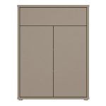 Alice Springs Compact Shoe Cabinet with 2 Doors Push-to-Open & 1 Drawer Push-to-Open in Taupe - Image 2