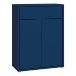 Alice Springs Compact Shoe Cabinet with 2 Doors Push-to-Open & 1 Drawer Push-to-Open in Night Blue