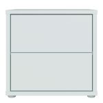 Alice Springs Low Bedside Cabinet with 2 Drawers Push-to-Open in Light Grey - Image 2