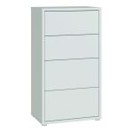 Alice Springs Tall 4 Drawer Chest with Push-to-Open Drawers in Light Grey - Image 3