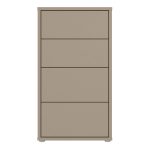 Alice Springs Tall 4 Drawer Chest with Push-to-Open Drawers in Taupe - Image 2