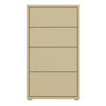 Alice Springs Tall 4 Drawer Chest with Push-to-Open Drawers in Butter Yellow - Image 2