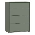 Alice Springs 4 Drawer Chest with Push-to-Open Drawers in Sage Green - Image 3