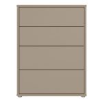 Alice Springs 4 Drawer Chest with Push-to-Open Drawers in Taupe - Image 2