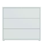 Alice Springs 3 Drawer Chest with Push-to-Open Drawers in Light Grey - Image 2
