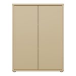 Alice Springs Tall 2 Door Cupboard with Push-to-Open Doors in Butter Yellow - Image 2