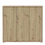 Alice Springs Shoe Cabinet with 3 Doors Push-to-Open in Artisan Oak - Image 2