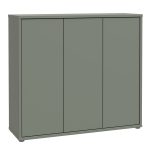 Alice Springs Shoe Cabinet with 3 Doors Push-to-Open in Sage Green
