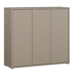 Alice Springs Shoe Cabinet with 3 Doors Push-to-Open in Taupe