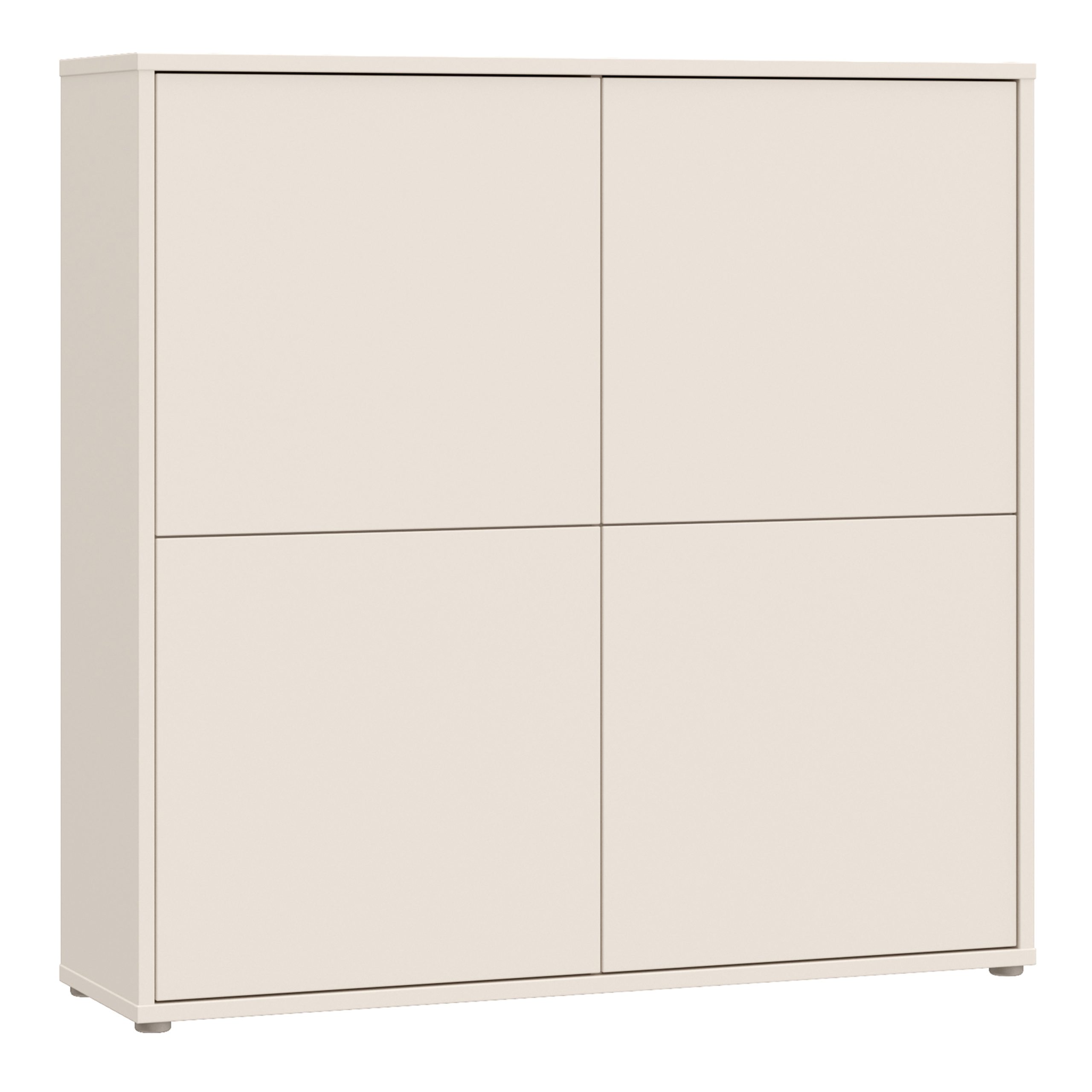 80FACSK321U60_1 Alice Springs 4 Door Large Storage Cabinet with Push-to-Open Doors in Sand - Image 1