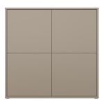 Alice Springs 4 Door Large Storage Cabinet with Push-to-Open Doors in Taupe - Image 2