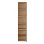 Alice Springs Tall Narrow Bookcase with 5 Shelves in Elegancia Oak - Image 2