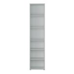 Alice Springs Tall Narrow Bookcase with 5 Shelves in Light Grey - Image 2