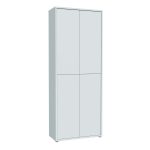 Alice Springs Tall Shoe Cabinet with 4 Doors Push-to-Open in Light Grey