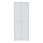 Alice Springs Tall Shoe Cabinet with 4 Doors Push-to-Open in Light Grey - Image 2