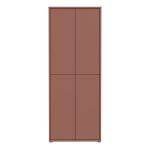 Alice Springs Tall Shoe Cabinet with 4 Doors Push-to-Open in Terracotta - Image 2
