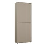 Alice Springs Tall Shoe Cabinet with 4 Doors Push-to-Open in Taupe