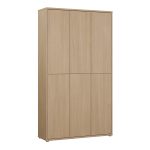 Alice Springs Tall Shoe Cabinet with 6 Doors Push-to-Open in Elegancia Oak