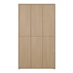 Alice Springs Tall Shoe Cabinet with 6 Doors Push-to-Open in Elegancia Oak - Image 2