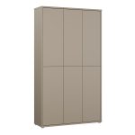 Alice Springs Tall Shoe Cabinet with 6 Doors Push-to-Open in Taupe - Image 3