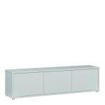 Alice Springs Wide TV Cabinet with 3 Doors Push-to-Open in Light Grey
