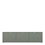 Alice Springs Wide TV Cabinet with 3 Doors Push-to-Open in Sage Green - Image 2