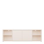 Alice Springs Wide TV Cabinet with 2 Doors Push-to-Open & 2 Open Shelves in Sand - Image 2