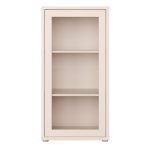 Alice Springs Low Glass Fronted Cabinet with Push-to-Open Door in Sand - Image 3