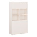 Alice Springs Wide Storage Cabinet 4 Doors Push-to-Open & 2 Central Shelves Sand - Image 3